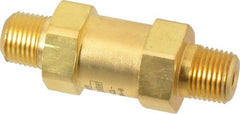 Parker - 1/8" Brass Check Valve - Inline, MNPT x MNPT, 3,000 WOG - Exact Tooling