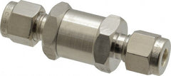 Parker - 1/4" Stainless Steel Check Valve - Inline, Comp x Comp, 6,000 WOG - Exact Tooling