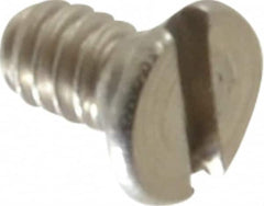 Value Collection - M1.6x0.35 Metric Coarse, 3mm OAL Slotted Drive Machine Screw - Flat Head, Grade 18-8 & A2 Stainless Steel, Uncoated, Without Washer - Exact Tooling