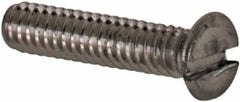 Value Collection - M1.6x0.35 Metric Coarse, 8mm OAL Slotted Drive Machine Screw - Flat Head, Grade 18-8 & A2 Stainless Steel, Uncoated, Without Washer - Exact Tooling