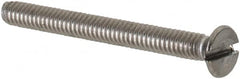 Value Collection - M2x0.40 Metric Coarse, 20mm OAL Slotted Drive Machine Screw - Flat Head, Grade 18-8 & A2 Stainless Steel, Uncoated, Without Washer - Exact Tooling