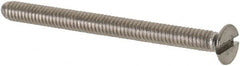 Value Collection - M2x0.40 Metric Coarse, 25mm OAL Slotted Drive Machine Screw - Flat Head, Grade 18-8 & A2 Stainless Steel, Uncoated, Without Washer - Exact Tooling