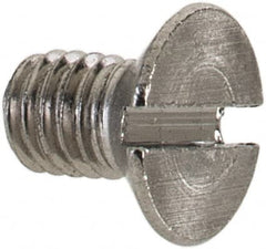 Value Collection - M3x0.50 Metric Coarse, 5mm OAL Slotted Drive Machine Screw - Flat Head, Grade 18-8 & A2 Stainless Steel, Uncoated, Without Washer - Exact Tooling