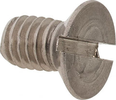 Value Collection - M3.5x0.60 Metric Coarse, 6mm OAL Slotted Drive Machine Screw - Flat Head, Grade 18-8 & A2 Stainless Steel, Uncoated, Without Washer - Exact Tooling