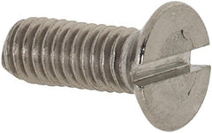 Value Collection - M3.5x0.60 Metric Coarse, 10mm OAL Slotted Drive Machine Screw - Flat Head, Grade 18-8 & A2 Stainless Steel, Uncoated, Without Washer - Exact Tooling