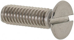 Value Collection - M3.5x0.60 Metric Coarse, 12mm OAL Slotted Drive Machine Screw - Flat Head, Grade 18-8 & A2 Stainless Steel, Uncoated, Without Washer - Exact Tooling