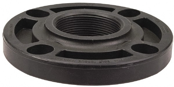 NIBCO - 2" Pipe, 6" OD, Polypropylene Threaded Pipe Flange - Schedule 80, Black - Exact Tooling
