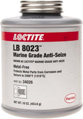 Loctite - 16 oz Brush Top Anti-Seize Anti-Seize Lubricant - Calcium Sulfonate, 2,400°F - Exact Tooling