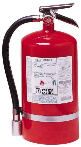 Kidde - 15.5 Lb, 2-A:10-B:C Rated, Halotron Fire Extinguisher - 7-1/4" Diam x 17.12" High, 125 psi, 18' Discharge in 14 sec, Steel Cylinder - Exact Tooling