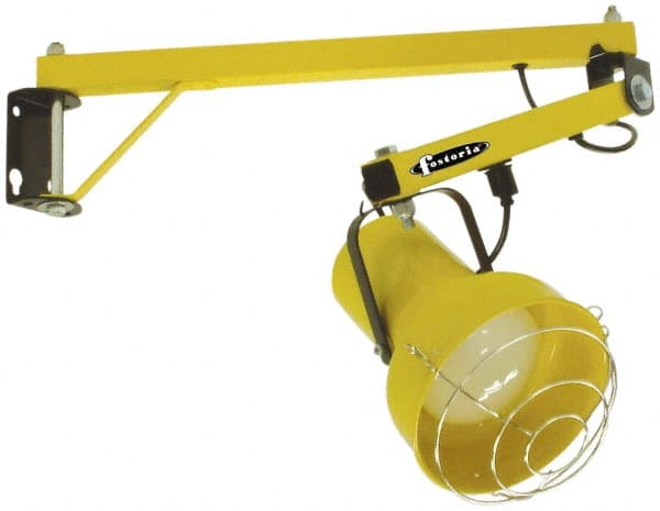 Fostoria - 60 Inch, Pivot, Bracket Mounted, Incandescent, Yellow, Dock Light - 300 Watt, 120 Volt, Nonmagnifying - Exact Tooling