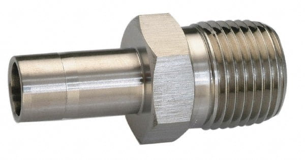 Ham-Let - 3/8" OD, Grade 316Stainless Steel Adapter - Tube Stub x MNPT Ends - Exact Tooling