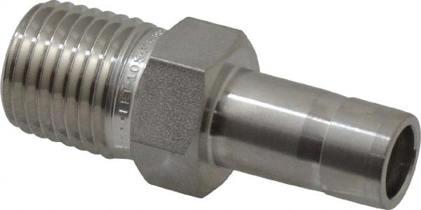 Ham-Let - 3/8" OD, Grade 316Stainless Steel Adapter - Tube Stub x MNPT Ends - Exact Tooling