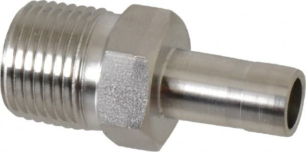 Ham-Let - 3/8" OD, Grade 316Stainless Steel Adapter - Tube Stub x MNPT Ends - Exact Tooling