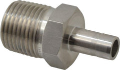 Ham-Let - 3/8" OD, Grade 316Stainless Steel Adapter - Tube Stub x MNPT Ends - Exact Tooling