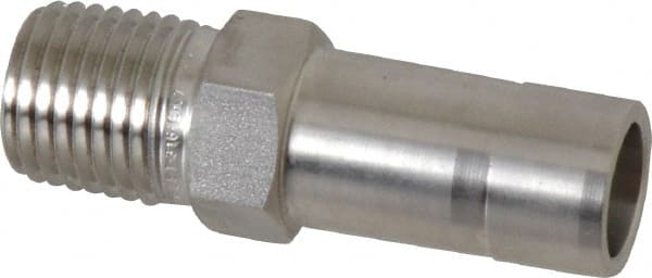 Ham-Let - 1/2" OD, Grade 316Stainless Steel Adapter - Tube Stub x MNPT Ends - Exact Tooling
