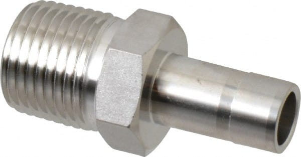 Ham-Let - 1/2" OD, Grade 316Stainless Steel Adapter - Tube Stub x MNPT Ends - Exact Tooling