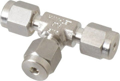 Ham-Let - 1/8" OD, Grade 316Stainless Steel Union Tee - Comp x Comp x Comp Ends - Exact Tooling