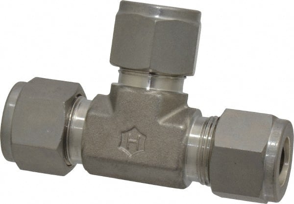 Ham-Let - 1/2" OD, Grade 316Stainless Steel Union Tee - Comp x Comp x Comp Ends - Exact Tooling