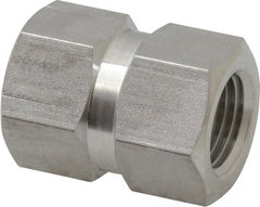 Ham-Let - 1/8" Grade 316 Stainless Steel Pipe Hex Coupling - FNPT x FNPT End Connections, 6,100 psi - Exact Tooling