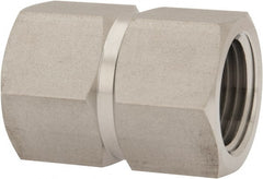 Ham-Let - 1/2" Grade 316 Stainless Steel Pipe Hex Coupling - FNPT x FNPT End Connections, 4,600 psi - Exact Tooling