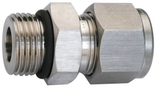Ham-Let - 3/4" OD, Grade 316Stainless Steel Male Connector - Comp x Male SAE Ends - Exact Tooling