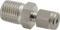Ham-Let - 1/8" OD, Grade 316Stainless Steel Male Connector - Comp x MNPT Ends - Exact Tooling