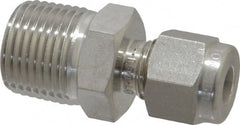 Ham-Let - 1/4" OD, Grade 316Stainless Steel Male Connector - Comp x MNPT Ends - Exact Tooling