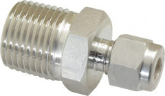 Ham-Let - 1/4" OD, Grade 316Stainless Steel Male Connector - Comp x MNPT Ends - Exact Tooling