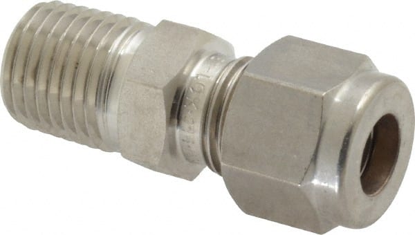Ham-Let - 5/16" OD, Grade 316Stainless Steel Male Connector - Comp x MNPT Ends - Exact Tooling