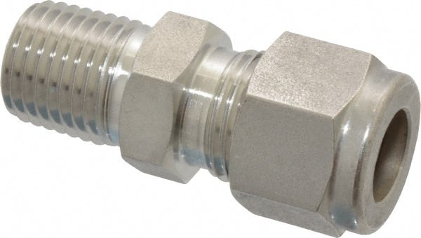 Ham-Let - 3/8" OD, Grade 316Stainless Steel Male Connector - Comp x MNPT Ends - Exact Tooling