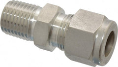 Ham-Let - 3/8" OD, Grade 316Stainless Steel Male Connector - Comp x MNPT Ends - Exact Tooling