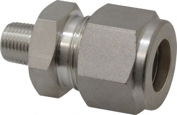 Ham-Let - 1/2" OD, Grade 316Stainless Steel Male Connector - Comp x MNPT Ends - Exact Tooling