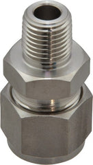 Ham-Let - 1/2" OD, Grade 316Stainless Steel Male Connector - Comp x MNPT Ends - Exact Tooling