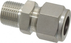 Ham-Let - 1/2" OD, Grade 316Stainless Steel Male Connector - Comp x MNPT Ends - Exact Tooling