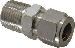 Ham-Let - 1/2" OD, Grade 316Stainless Steel Male Connector - Comp x MNPT Ends - Exact Tooling
