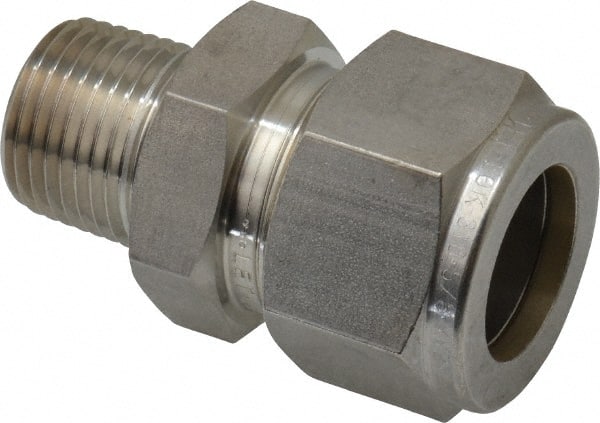 Ham-Let - 5/8" OD, Grade 316Stainless Steel Male Connector - Comp x MNPT Ends - Exact Tooling