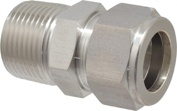Ham-Let - 3/4" OD, Grade 316Stainless Steel Male Connector - Comp x MNPT Ends - Exact Tooling