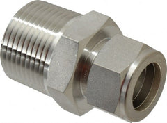 Ham-Let - 3/4" OD, Grade 316Stainless Steel Male Connector - Comp x MNPT Ends - Exact Tooling