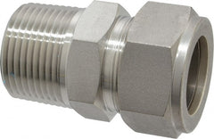 Ham-Let - 1" OD, Grade 316Stainless Steel Male Connector - Comp x MNPT Ends - Exact Tooling