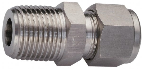 Ham-Let - 3/8" OD, Grade 316Stainless Steel Male Connector - Comp x MBSPT Ends - Exact Tooling