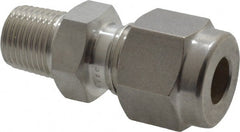 Ham-Let - 1/4" OD, Grade 316Stainless Steel Male Connector - Comp x MBSPT Ends - Exact Tooling