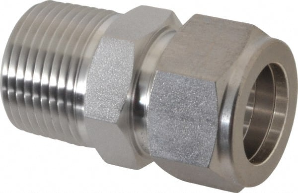Ham-Let - 3/4" OD, Grade 316Stainless Steel Male Connector - Comp x MNPT Ends - Exact Tooling