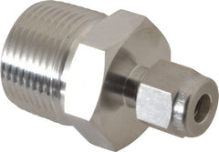 Ham-Let - 1/4" OD, Grade 316Stainless Steel Male Connector - Comp x MNPT Ends - Exact Tooling