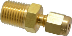 Ham-Let - 1/8" OD, Brass Male Connector - Comp x MNPT Ends - Exact Tooling