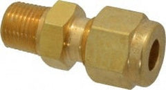 Ham-Let - 1/4" OD, Brass Male Connector - Comp x MNPT Ends - Exact Tooling