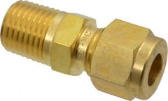 Ham-Let - 5/16" OD, Brass Male Connector - Comp x MNPT Ends - Exact Tooling