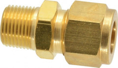Ham-Let - 1/2" OD, Brass Male Connector - Comp x MNPT Ends - Exact Tooling