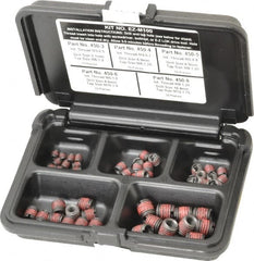 E-Z LOK - 50 Inserts, M3x0.50 - M8x1.25 Internal Thread, M3 - M8 Metric Coarse, Carbon Steel, Thread Repair Kit - Exact Tooling