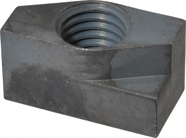 Gibraltar - 5/8-11 Blind Tapped Quarter Turn T Slot Nut - 11/16" Slot Width, 11/16 x 0.427" Base Width x Height, 1-3/8 x 3/4" OAL x Height - Exact Tooling