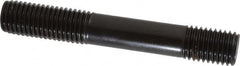 Gibraltar - 3/4-10 5" OAL Unequal Double Threaded Stud - Carbon Steel, Black Oxide Finish, 1-3/4" Long Thread Length, 7/8" Short Thread Length - Exact Tooling